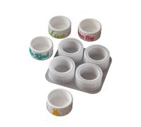 Silicone Four Cavity Holder for Creating Elegant Resin Craft and Home Decoration Projects Plasters