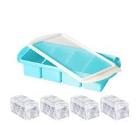 Silicone Freezer Mold,Soup Silicone Freezer Molds | 4-Cavity Lidded Container, Reusable Kitchen Tool for Hot Weather Camping Trips RV Home Restaurant