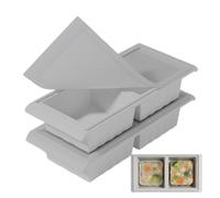 Silicone Freezer Molds - Reusable Food Containers, Silicone Freezer Trays with Lid - for Broth, Soup, Lasagna, Meal Prep, Baking and Freezing in the Kitchen