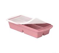 Silicone Freezer Moulds 4-Cell Soup Storage Tray with Lid - BPA Free Portion Control for Batch Cooking Meal Prep - 29x12.5cm(7)