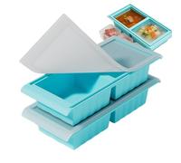 Silicone Freezer Moulds, Leak-proof Containers, Silicone Tray as Freezer Moulds for Food, for Soup, Leftovers, Sauce, Lasagna, Freezing, Baking, Household, Kitchen, Restaurant