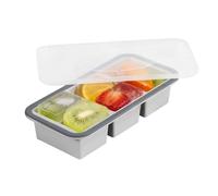 Silicone Freezer Tray - 12 Cup Storage Mould with Lid, Flexible Container for Meal Preparation | Soup Broth Leftovers Rice Sauce Tray for Cubes