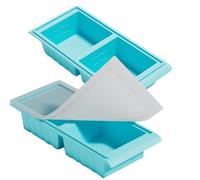 Silicone Freezer Tray, Cube Storage Container, 12.2x5.31x2.48 Inches Food Trays with Sealed Lid, Food Silicone Mold, Kitchen Freezing Tray with Stackable Design, Meal Prep Container for Soup and Sauce