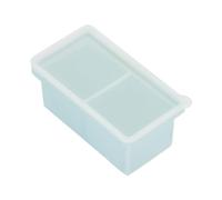 Silicone Freezer Tray with Lid Soup Container 2 Cup Extra Large Ice Cube Makes Perfect 250ml Portions Cubes for Freezing Stews Sauces. Stay (Blue, B)