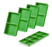 Silicone Freezer Trays, 4 Pieces Silicone Freeze Dryer, 4.33 x 6.93 x 1.02 inches Stackable Preservation Accessories, Flexible Storage for Candies Baked Goods Ice Indoor Kitchen Home Processing