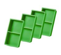 Silicone Freezer Trays, Dryer Tray Dividers, Stackable Food Preserver with 7.2 Inches Length, Freezer Baking Organizer for Kitchen, Home, Foods Processing, Indoor, Dorms, Apartment Use Green