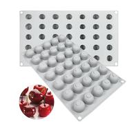 Silicone French Mousse Cake Mold 3D Bakeware DIY Chocolate Soap Candle Mold, 35 Holes Cherry