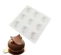 Silicone French Mousse Cake Mold 3D Bakeware DIY Chocolate Soap Candle Mold,9 Holes Semicircle