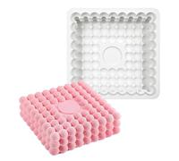Silicone French Mousse Cake Mold 3D Bakeware DIY Chocolate Soap Candle Mold, Square Magic Ball