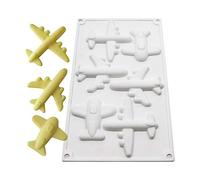 Silicone French Mousse Cake Molds 3D Bakeware DIY Mould, 6 Holes Aircraft