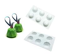 Silicone French Mousse Cake Molds 3D Bakeware DIY Mould, 6 Holes Gem