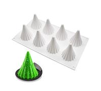 Silicone French Mousse Cake Molds 3D Bakeware DIY Mould, 8 Holes Christmas Tree