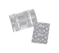 Silicone French Nails Art Stamper Set With Scrapers Round Visible Body Jelly Stamping For Nails Art Manicure Designs