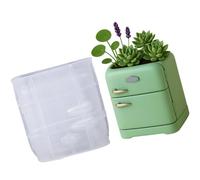 Silicone Fridge Shaped Mold for Resin Art Concrete Jewelry Container Making and Decorative Planter Design Cup Mold