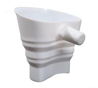 Silicone Funnel for Mixer Bowls with Smooth Pouring Channel and Stable Fit Around Mixer Opening to Prevent Ingredient Spillage (White)