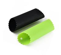 Silicone Garlic Peeler,2 Pcs Skin Remover Roller Garlic Roller Peeling Tube Professional Garlic Press Prep Easy Useful Kitchen Tools.(Green, Black).