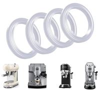 Silicone Gasket Steam Seal Ring for Delonghi Dedica EC680 EC685 EC695 EC820 EC785 EC885 EC850 EC860 EC9335M EC9355M EC9665M & Smeg ECF01, 4-Pack