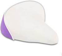 Silicone Gel and Memory Foam Padded Wide Children's Bicycle Saddle - Comfortable Seat for 12-20 Inch Girls Bikes, Mountain Bikes and Road Bikes, Suitable for 22.2 mm Seat Post, Purple