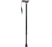 Silicone Gel Handle Black Adjustable Walking Stick