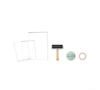 Silicone Gel Printing Plate Set with Roller, Reusable Monoprint Board for Acrylic Oil Paint, Art Craft Tool for Paper Canvas, Includes 5x7 and 8x10 Inch Plates