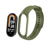 Silicone Gel Sweat Endurable Breathable Strap with Integrated Casing Suitable for Mi Band 8 Wrist Watch for Men (Army Green, One Size)