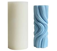 Silicone Geometric Stripe Cylinder Shaped Epoxy Resin Mold for Making Craft Home Decors Geometric Stripe Cylinder Mold Home Furnishings Decorations