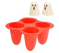 Silicone Ghost Mould - Halloween Silicone Ghost Moulds - 4 Cavities Safe Sugar Dough Holder for Adults Preparing Biscuits Cakes