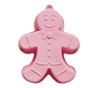 Silicone Gingerbread Man Baking Tray, 3D Christmas Gingerbread Man Baking Molds, Non Stick Pie Mould Bakeware Tray, for Cakes Cookiess Brownies Jelly Soap
