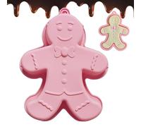 Silicone Gingerbread Man Baking Tray, Christmas Gingerbread Man Cake Pan Non Stick Pie Mould Bakeware Tray for Cake, Soap, Jelly, Cookie