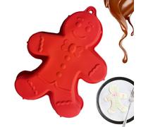 Silicone Gingerbread Man Baking Tray | Christmas Gingerbread Man Cake Pan | Silicone Baking Molds | Non Stick Pie Mould Bakeware Tray for Cake Soap