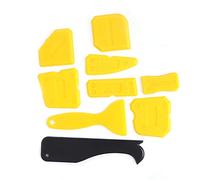 Silicone Glass Sealant Remover Flexible Materials Yellow & Black Stable Performance 9Pcs for Door Caulk Tool Kit
