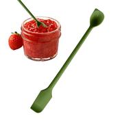 Silicone Glass Spatula - Scraper with 10 Inch Long Handle, Thin, Slim Shaker That Pulls Out The Last Drop, Food Grade Baking and Mixing Spatula, Seamless Kitchen Utensil Tool