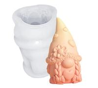 Silicone Gnome Mold - Easter Gnomes Resin Molds, Dwarf Silicone Mold | 3D Gnome Candle Molds for Soap, Clay, Plaster Figures, Cake Decoration, Chocolate, Resin Art &