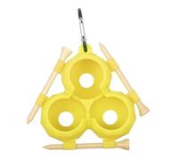 Silicone Golf Ball Holder, Silicone Golf Ball Cover - Silicone Golf Ball Storage Case for 3 Balls | Portable Golf Ball Carry Bag, Golf Accessories for Golfers and Golf Enthusiasts, yellow, see