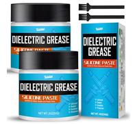Silicone Grease 114g, Dielectric Grease for Electrical Connectors, Spark Plug, Valve, O-Rings, Plumbing, Brake, Marine and Universal Use, Waterproof & Heat Resistant Silicone Paste with Brush