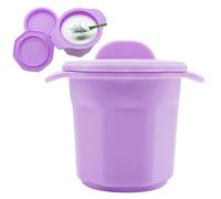 Silicone Grease Container - Oil Saving Strainer, Kitchen Grease Canister | Oil Storage Container, Grease Roasting Oil Can, Oil Saving Pot with Lid, Portable Grease Container with Handle for Dishwasher