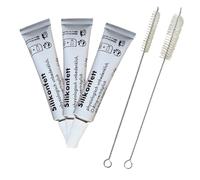 Silicone Grease Food Safe for Fully Automatic Coffee Machines - Diamond Grease Made in Germany - for Brewing Unit, Gaskets & O-Rings - Includes Brushes - Suitable for Philips, Delonghi, Siemens