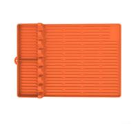Silicone Griddle Mat All in One For Outdoor Grilling Tool with Spatula Mat, Drip Pad & Easy Storage Options (Orange)