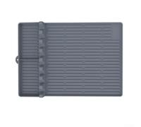 Silicone Griddle Mat for Outdoor Use Multi Functional Spatula Mat & Drip Pad (Gray)