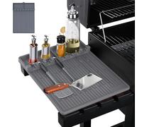 Silicone Griddle Tools Mat,3-in-1 Grill BBQ Caddy Mat,Heat-Resistant BBQ Tool Mats for Outdoor Grill Kitchen, Cooking, Countertop