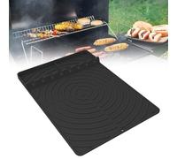 Silicone Grill Mat for Barbecue, Silicone Grill Mat for Ninja FlexFlame Outdoor Grills BBQ Accessories for Barbecue Grills Outdoor Kitchen Counter BBQ Cooking Forty