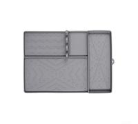 Silicone Grill Mat for Large Griddles, 41 x 29.5 cm with Drip Channels and Non-Slip Base, Kitchen Countertop Organizer for BBQ Utensils & Spatulas(Gray)