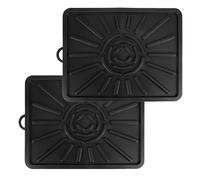 Silicone Grill Mat, Griddle Side Shelf Mat for Blackstone,Food Grade Baking Mats, Heat Resistant Grill Tools Mat Grill BBQ Caddy Utensils Holder for Outdoor Kitchen Cooking Countertop-2 Pack Black