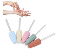Silicone Grinder Nail Drill Set, 5-Piece Set, Nail Art Drill Bits, Salon Manicure Kit for Pro Nail Files, for Nail Grinder Machine Polishers, Rubber, Electric Accessories, Manicure Tool