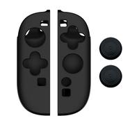 Silicone Grip Case for Switch 2 for J-con, Soft Anti-slip Anti-scratch Dust-proof Handle Protective Cover With Thumb Grip Caps for Switch 2 Gamepad Accessories (black)