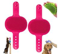 Silicone Grooming Strap Pad for Cats, 2-in-1 Self-Groomer, With Adjustable Strap, Cat Self Groomer Brush, for Pet Grooming Brush for Furniture Legs & Corners (Rose)
