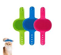 Silicone Grooming Strap Pad for Cats, Cat 2-In-1 Self Groomer Brush with Adjustable Strap, Soft Pet Face Scratcher Rubber Massager, Pet Massaging Tool for Climbing Frames Table (A-2)