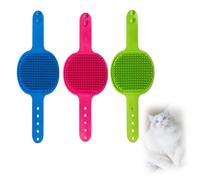 Silicone Grooming Strap Pad for Cats, Cat Face Scratchers and Massager Cats Deluxe Gentle Foam Combs Mitt Kit Rabbit Skin-Friendly Soft Scrubber Mitts for Pets Kitten (3 PCS)