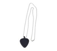 Silicone Guitar Accessory Necklace Heart Picks Holder Pendant Texture Perfect for Ukulele Bass Players Guitar Pick Holder