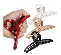 Silicone Hair Clips for Hair - Soft Hair Clips with Soft Hold | Firm Practical Clips 4 Pieces for Wedding Dance Events Concerts Travel School